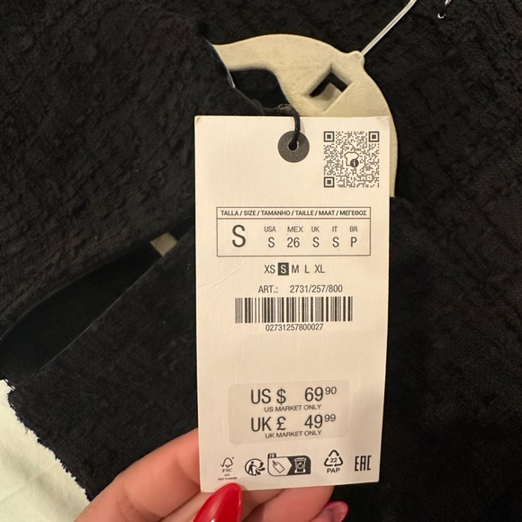 ZARA SHORT STRUCTURED DRESS ZW COLLECTION; SIZE SMALL; NWT - Picture 10 of 10